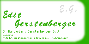 edit gerstenberger business card